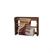 MENSOLA PORTA ROTOLO TRIS LEGNO SCURO