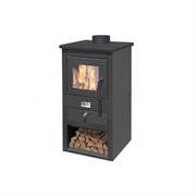 STUFA A LEGNA E CARBONE ACCIAIO ATHENA 13KW NERA