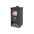 STUFA A LEGNA E CARBONE ACCIAIO ATHENA 13KW NERA