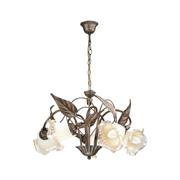 LAMPADARIO AUTUNNO MARRONE 5XE14 62x40CM