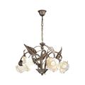 LAMPADARIO AUTUNNO MARRONE 5XE14 62x40CM