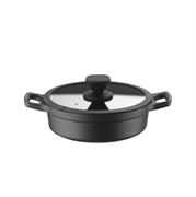 CASSERUOLA BASSA CON COPERCHIO IN ALLUMINIO PRO 40CM
