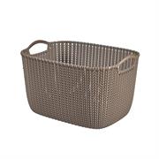 CESTA RETTANGOLARE KNIT L 40x30CM TORTORA CURVER