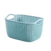 CESTINO RETTANGOLARE KNIT S 30x22CM AZZURRO CURVER