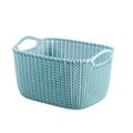 CESTINO RETTANGOLARE KNIT S 30x22CM AZZURRO CURVER