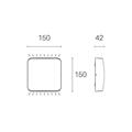 APPLIQUE 4W+4W LED 4000K PUSH GRIGIO