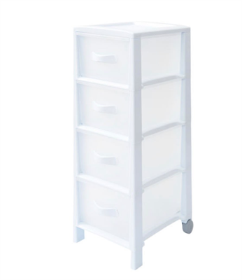 CASSETTIERA FUTURA SLIM 4 CASSETTI BIANCO