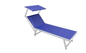 LETTINO STABILIMENTO ALLUMINIO LUX  BLU  CM.189X58X36