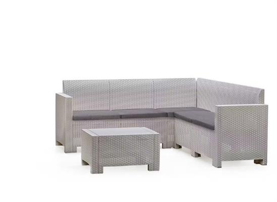 SET NEBRASKA 3 POSTI CORNER BIANCO