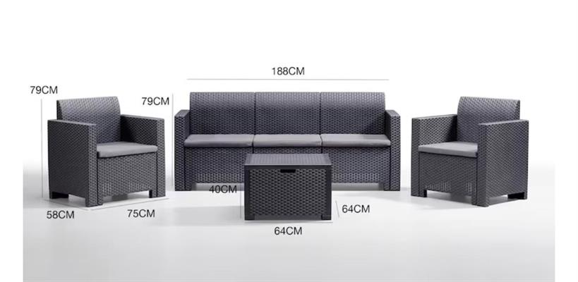 SET NEBRASKA 3 POSTI GRAPHITE