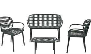 SET POSITANO LOUNGE ANTRACITE