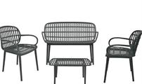 SET POSITANO LOUNGE ANTRACITE