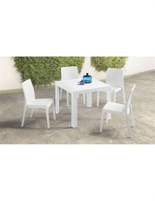 TAVOLO SATURNO 80x80 BIANCO