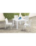 TAVOLO SATURNO 80x80 BIANCO