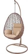 POLTRONA SOSPESA RATTAN C/CUSCINO M.11 MARRONE
