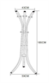 APPENDIABITI REED IN METALLO TORTORA 40X59X184CM