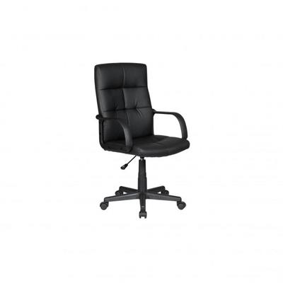 POLTRONA UFFICIO CORNELL IN PVC NERA H.104,5CM