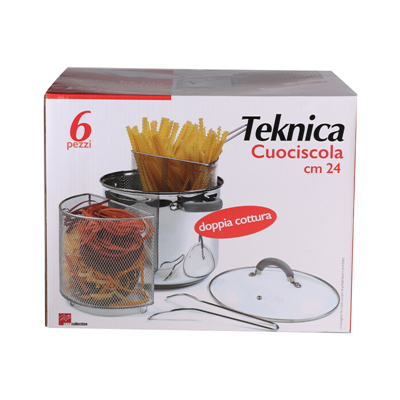 CUOCI E SCOLA 6PZ 24CM INOX