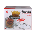 CUOCI E SCOLA 6PZ 24CM INOX