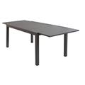 TAVOLO ALLUNGABILE 160/240X90XH.75CM GRIGIO CON OTTO SEDIE