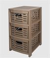 CARRELLO MULTIUSO UNIKO 3 CESTINI TORTORA