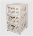 CARRELLO MULTIUSO UNIKO 3 CESTINI BIANCO