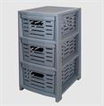 CARRELLO MULTIUSO UNIKO 3 CESTINI GRIGIO