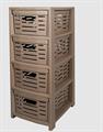CARRELLO MULTIUSO UNIKO 4 CESTINI TORTORA