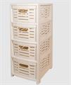CARRELLO MULTIUSO UNIKO 4 CESTINI BIANCO