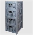 CARRELLO MULTIUSO UNIKO 4 CESTINI GRIGIO