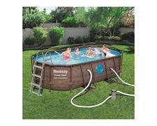 PISCINA CON TALAIO OBLO' RATTAN CM427X250 H100 -56714