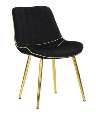 COPPIA DI SEDIE PARIS NERA/GOLD 2PZ.