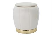 PUFF/CONTENITORE PARIS CREMA/GOLD CM Ø 43X43