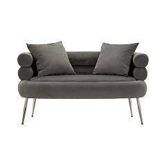DIVANETTO SILVERY PLUS C/CUSCINI 133X68X69CM