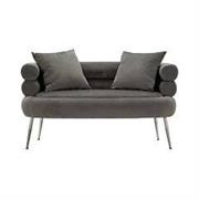 DIVANETTO SILVERY PLUS C/CUSCINI 133X68X69CM