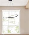 SOSPENSIONE RAKY IN METALLO LACCATO NERO C/LED INTEGRATO