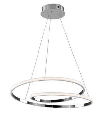SOSPENSIONE MALENA IN METALLO E ALLUMINIO CROMO C/LED INTEGRATO