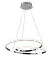 SOSPENSIONE MALENA IN METALLO E ALLUMINIO CROMO C/LED INTEGRATO