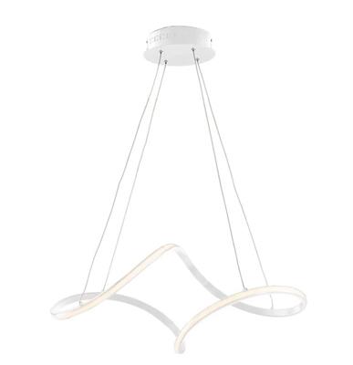 SOSPENSIONE DANA IN METALLO LACCATO BIANCO C/LED INTEGRATO