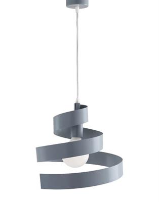 SOSPENSIONE HELIX IN FERRO LACCATO GRIGIO 1 LUCE
