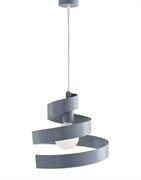SOSPENSIONE HELIX IN FERRO LACCATO GRIGIO 1 LUCE