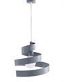 SOSPENSIONE HELIX IN FERRO LACCATO GRIGIO 1 LUCE