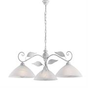 LAMPADARIO ESSE IN FERRO LACCATO BIANCO E ARGENTO 3 LUCI