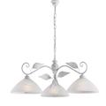 LAMPADARIO ESSE IN FERRO LACCATO BIANCO E ARGENTO 3 LUCI
