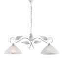 LAMPADARIO ESSE IN FERRO LACCATO BIANCO E ARGENTO 2 LUCI