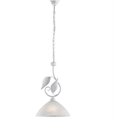 LAMPADARIO ESSE IN FERRO LACCATO BIANCO E ARGENTO 1 LUCE