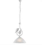 LAMPADARIO ESSE IN FERRO LACCATO BIANCO E ARGENTO 1 LUCE