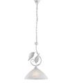 LAMPADARIO ESSE IN FERRO LACCATO BIANCO E ARGENTO 1 LUCE