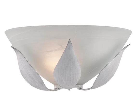APPLIQUE ESSE IN FERRO LACCATO BIANCO E ARGENTO 1 LUCE
