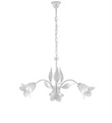 LAMPADARIO OLGA IN FERRO LACCATO BIANCO E ARGENTO 3 LUCI